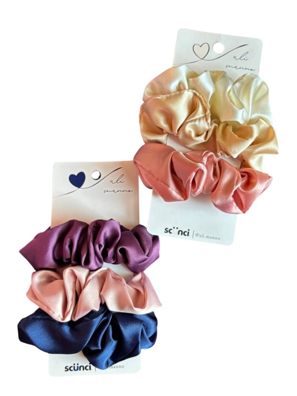 Satin Hair Scrunchies – 2 Packs (6 Total) – New in Package